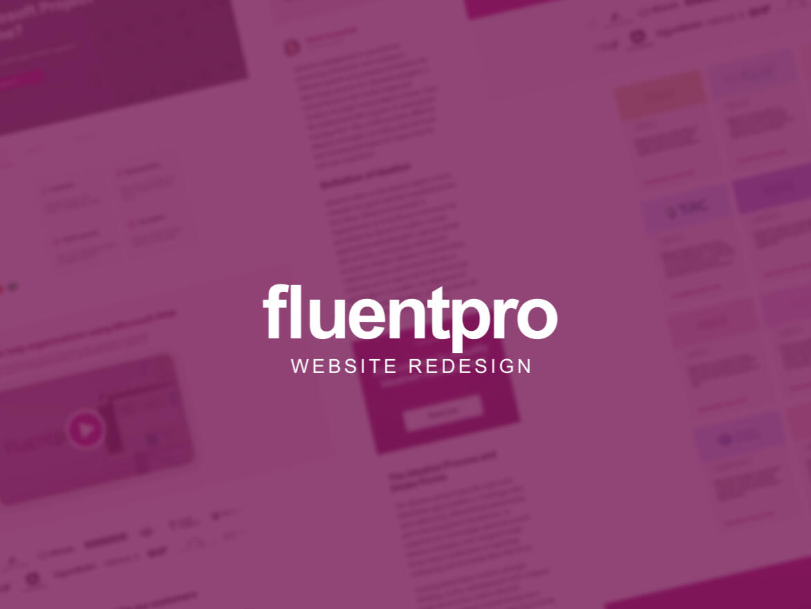 FluentPro website redesign FluentPro website redesign
